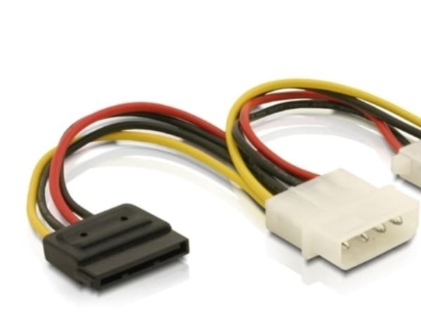 Delock - Strømkabel - SATA-strøm (hann) til 4-pin intern strøm (hann) - 10 cm - for P/N: 89273