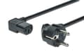 Pikkukuva 2 / 5: ASSMANN - Johdinsarja - IEC 60320 C13 til CEE 7/7 (han) - AC 250 V - 1,8 m - 90° stikforbindelse, formet - sort - Europa - Suomi