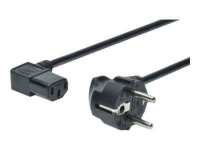 ASSMANN - Strømkabel - power IEC 60320 C13 til power CEE 7/7 (hann) - AC 250 V - 1.8 m - 90°-kontakt, formstøpt - svart - Europa