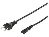 MicroConnect - Strømkabel - Europlug (hann) til power IEC 60320 C7 - AC 250 V - 2.5 A - 50 cm - svart