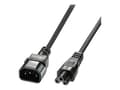 Miniatyrbilde 3 av 5: Lindy - Strømforlengelseskabel - IEC 60320 C5 til IEC 60320 C14 - 1 m - formstøpt - svart