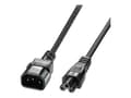 Miniatyrbilde 5 av 5: Lindy - Strømforlengelseskabel - IEC 60320 C5 til IEC 60320 C14 - 1 m - formstøpt - svart