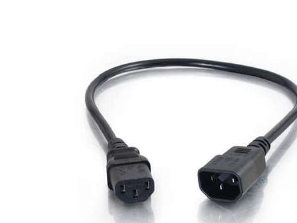 C2G Computer Power Cord Extension - Strømforlengelseskabel - power IEC 60320 C13 til IEC 60320 C14 - AC 250 V - 3 m