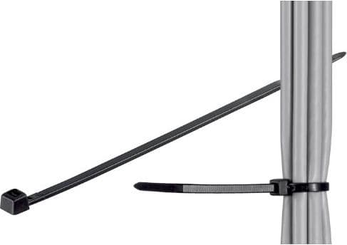 Goobay 17068, Nailon, Musta, 100 mm, 2,6 mm, 100 kpl
