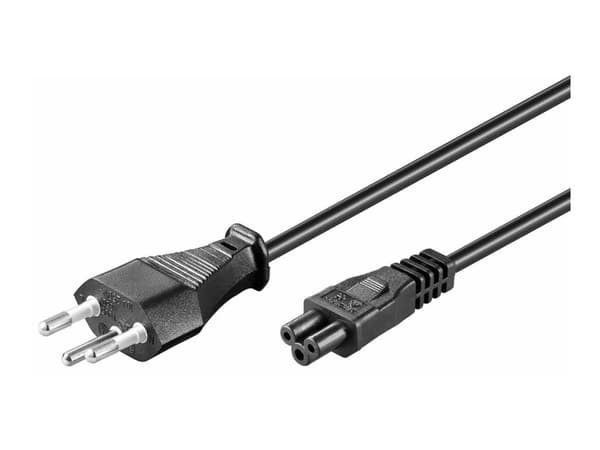 MicroConnect - Strømkabel - SEV 1011 (hann) til IEC 60320 C5 - AC 250 V - 2.5 A - 5 m - svart