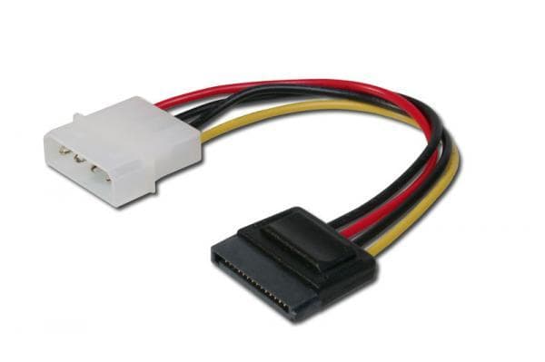 Goobay CAK SATA 4P/S-ATA power adapter, 0,13 m, Naaras, Naaras, Monivärinen