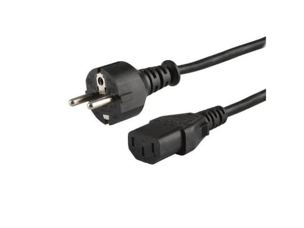 SAVIO - Strømkabel - power IEC 60320 C13 til power CEE 7/7 (hann) - 1.2 m - svart