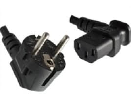 MicroConnect - Strømkabel - power CEE 7/7 (hann) vinklet til power IEC 60320 C13 vinklet - 1.8 m - svart