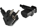 Miniatyrbilde 4 av 5: MicroConnect - Strømkabel - power CEE 7/7 (hann) vinklet til power IEC 60320 C13 vinklet - 1.8 m - svart