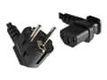 Miniatyrbilde 1 av 5: MicroConnect - Strømkabel - power CEE 7/7 (hann) vinklet til power IEC 60320 C13 vinklet - 1.8 m - svart