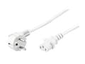 Miniatyrbilde 3 av 5: MicroConnect - Strømkabel - power CEE 7/7 (hann) vinklet til power IEC 60320 C13 - 5 m - hvit