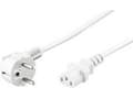Miniatyrbilde 5 av 5: MicroConnect - Strømkabel - power CEE 7/7 (hann) vinklet til power IEC 60320 C13 - 5 m - hvit