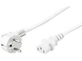MicroConnect - Strømkabel - power CEE 7/7 (hann) vinklet til power IEC 60320 C13 - 5 m - hvit