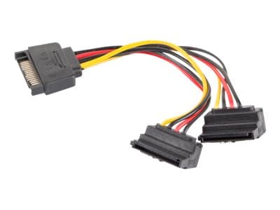 Lanberg - SATA-kabel - SATA-ström (hane) till SATA-ström (hona) vinklad - 15 cm - vinklad