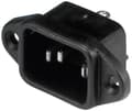 Miniatyrbilde 2 av 2: Monacor AAC-150J, C14, Sort, 250 V, 6 A