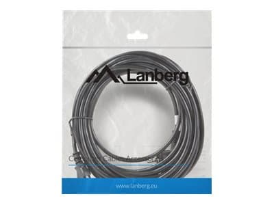 Lanberg - Strømkabel - power CEE 7/7 (hann) vinklet til power IEC 60320 C13 - 10 A - 10 m - svart