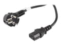 Miniatyrbilde 2 av 5: Lanberg - Strømkabel - power CEE 7/7 (hann) vinklet til power IEC 60320 C13 - 10 A - 10 m - svart