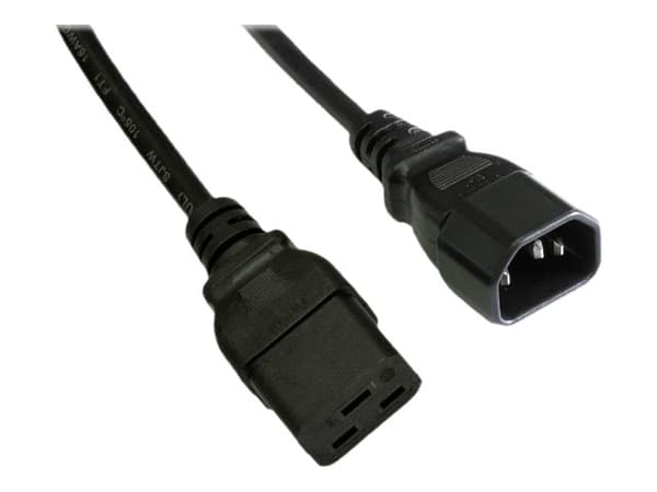 Akyga AK-UP-02 - Strømkabel - IEC 60320 C14 til IEC 60320 C19 - 250 V - 10 A - 1.8 m - svart