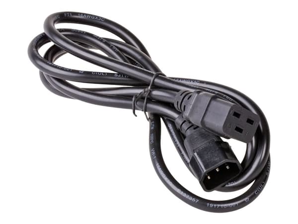 Akyga AK-UP-02 - Strømkabel - IEC 60320 C14 til IEC 60320 C19 - 250 V - 10 A - 1.8 m - svart