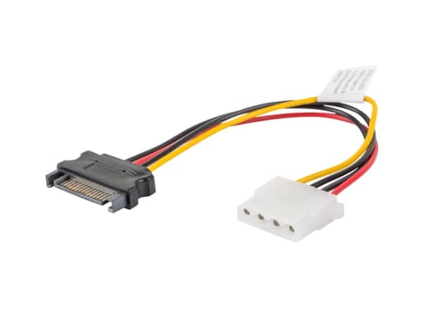 Lanberg - Strømadapter - 4-pin intern strøm (hunn) til SATA-strøm (hann) - 15 cm