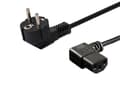 Pikkukuva 4 / 5: SAVIO CL-115 - Strømkabel - 2-polet (han) vinklet til IEC 60320 C13 vinklet - 250 V - 10 A - 1.2 m - lajiteltu