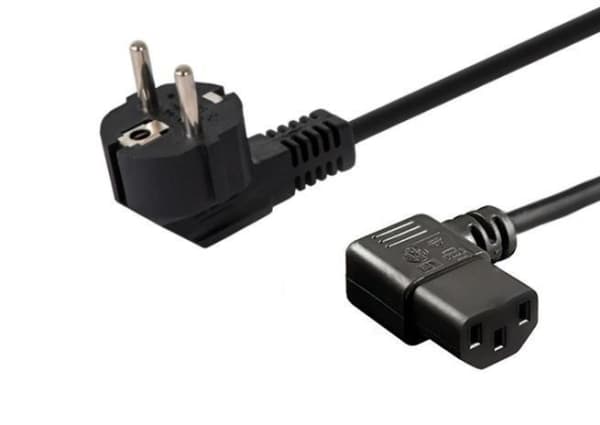 SAVIO CL-115 - Strømkabel - 2-polet (han) vinklet til IEC 60320 C13 vinklet - 250 V - 10 A - 1.2 m - lajiteltu