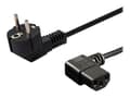 Pikkukuva 1 / 5: SAVIO CL-115 - Strømkabel - 2-polet (han) vinklet til IEC 60320 C13 vinklet - 250 V - 10 A - 1.2 m - lajiteltu