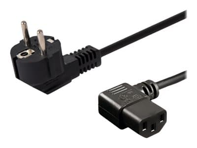 SAVIO CL-115 - Strømkabel - 2-polet (han) vinklet til IEC 60320 C13 vinklet - 250 V - 10 A - 1.2 m - lajiteltu