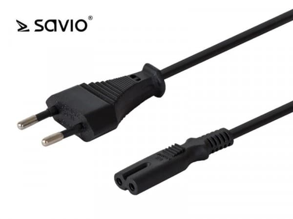 Savio strømkabel Åtte 2-pinners strømkabel SAVIO CL-97 1,2 m, multipakke med 10 stk - SAVIO CL-97Z