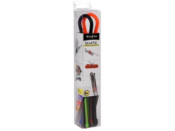 Nite Ize Gear Tie, Gummi, Sort, Oransje, Gult, 304,8 mm, 6,24 mm, 6,24 mm, 12 stykker