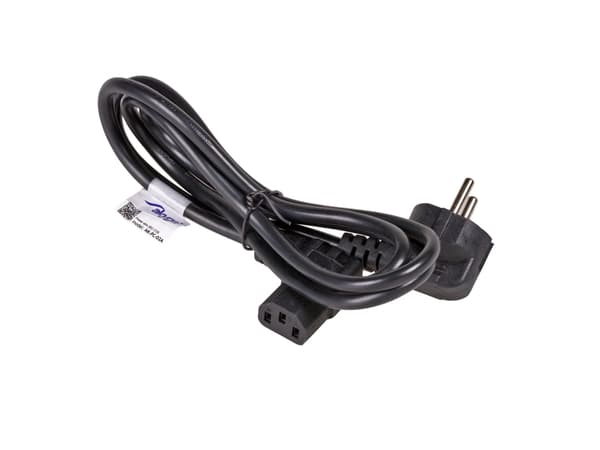 Akyga Pro Series AK-PC-02A - Strømkabel - power CEE 7/7 (hann) vinklet til power IEC 60320 C13 vinklet - 250 V - 10 A - 1.5 m - svart