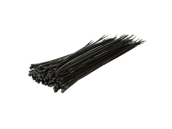 LogiLink KAB0004B, Stigeformet buntebånd, Nylon, Sort, V2, 300 mm, 3,4 mm