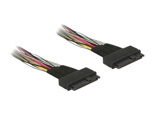 Delock - SAS intern kabel - U.2 (SFF-8639) (hunn) til U.2 (SFF-8639) (hunn) - 50 cm - svart