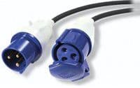 APC Modular IT Power Distribution Cable Extender - Strømforlengelseskabel - IEC 60309 16A (hann) til IEC 60309 16A (hunn) - AC 230 V - 10.8 m - for P