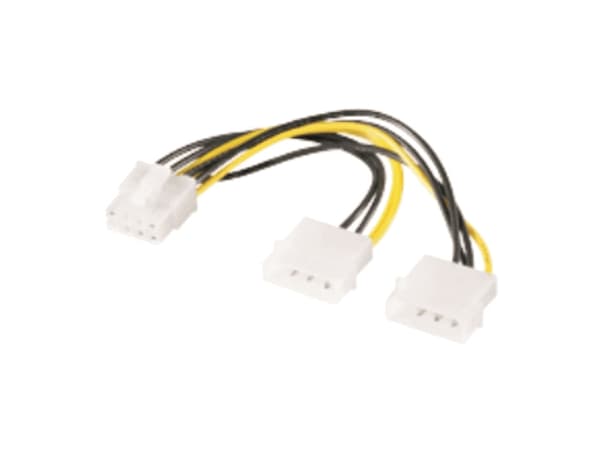 M-CAB - Strømadapter - 4-pin intern strøm (hann) til 8-pins PCIe-strøm (hann)