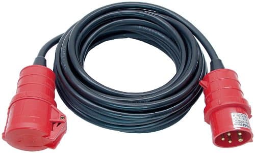 brennenstuhl H07RN-F 5G2,5 - Jatkojohto verkkovirralle - IEC 60309 16A (naaras) - IEC 60309 16A (uros) - AC 400 V - 25 m - musta