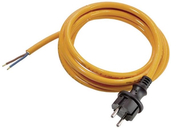 AS Schwabe strømtilkoblingskabel [sikkerhetsplugg - kabel, åpen ende] Oransje 3,00 m 70911 (70911)