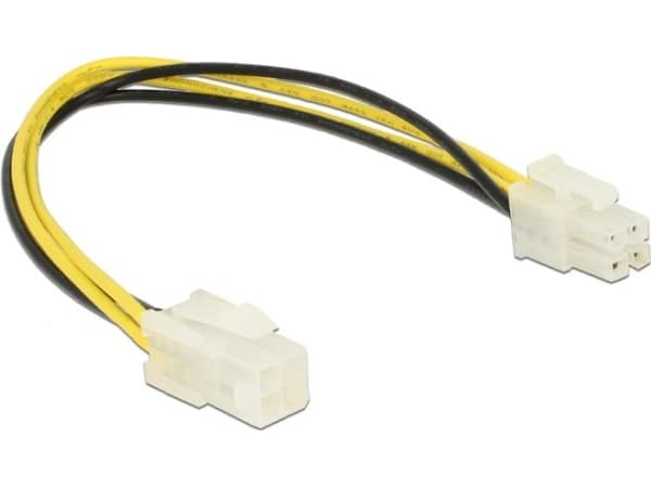 Delock - Förlängningskabel för ström - 4 pin ATX12V (hane) till 4 pin ATX12V (hona) - 30 cm