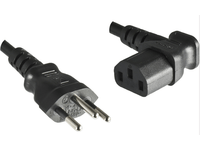 MicroConnect - Strømkabel - SEV 1011 (hann) til power IEC 60320 C13 vinklet - 1.8 m - svart - Sveits