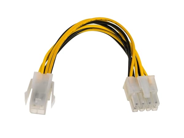 Akyga - Strömadapter - 4 pin ATX12V (hona) till 8-stifts EPS12V (hane) - 15 cm