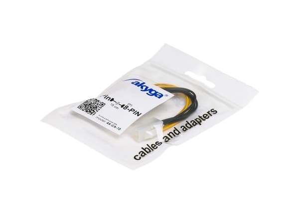 Akyga - Strömadapter - 4 pin ATX12V (hona) till 8-stifts EPS12V (hane) - 15 cm