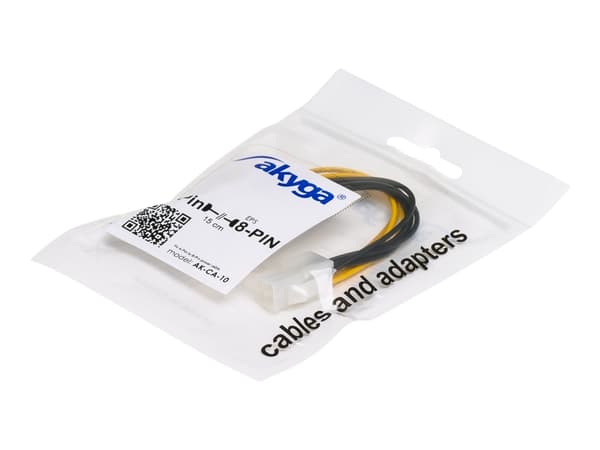 Akyga - Strömadapter - 4 pin ATX12V (hona) till 8-stifts EPS12V (hane) - 15 cm