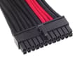 Miniatyrbilde 5 av 5: SilverStone PP07 - Strømforlengelseskabel - 24-pins ATX (hunn) til 24-pins ATX (hann) - 30 cm - sort / rød