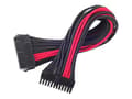Miniatyrbilde 1 av 5: SilverStone PP07 - Strømforlengelseskabel - 24-pins ATX (hunn) til 24-pins ATX (hann) - 30 cm - sort / rød