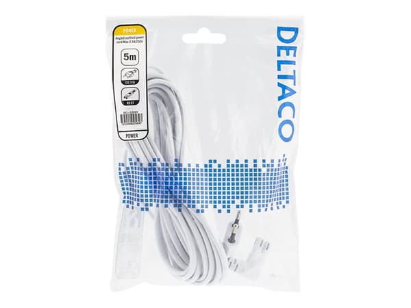 DELTACO DEL-109BV - Johdinsarja - Europlug (han) til IEC 60320 C7 - 250 V - 2,5 A - 5 m - kova