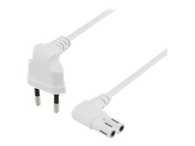 DELTACO DEL-109BV - Johdinsarja - Europlug (han) til IEC 60320 C7 - 250 V - 2,5 A - 5 m - kova