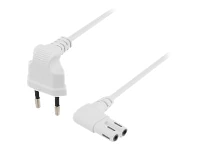 DELTACO DEL-109BV - Johdinsarja - Europlug (han) til IEC 60320 C7 - 250 V - 2,5 A - 5 m - kova