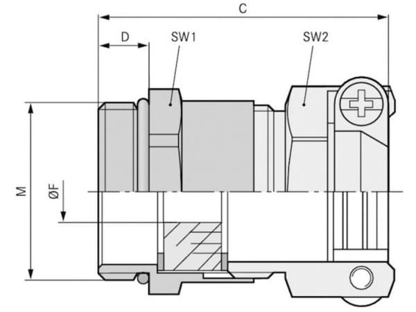 Lapp SKINDICHT 52106830, Metallinen, Messinki, 25 kpl, PG16, 6 mm, 1,3 cm
