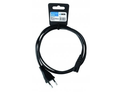 iBOX KZ3 - Strømkabel - Europlug til power IEC 60320 C7 - 1.5 m - svart