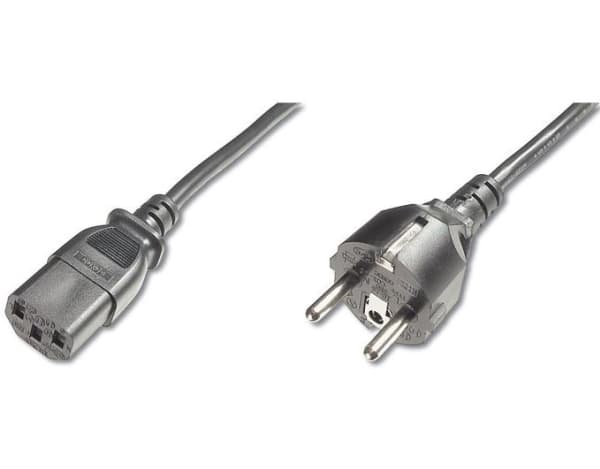 PremiumCord - Strömkabel - IEC 60320 C13 till CEE 7/7 (hane) - AC 230 V - 2 m - svart